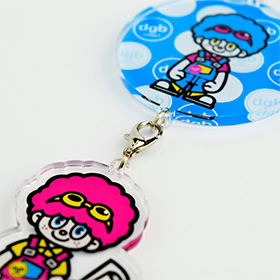 連結できるアクリルキーホルダー